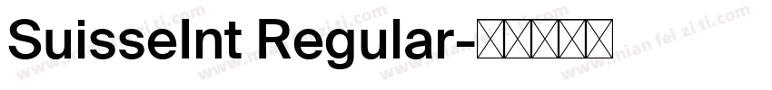 SuisseInt Regular字体转换